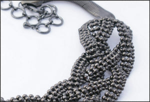 Black Braid Necklace - Whitehot Jewellery - 2