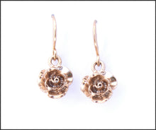 Load image into Gallery viewer, Gold Rose Drop Earrings - Whitehot Jewellery - 1