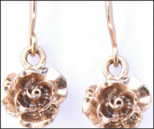 Load image into Gallery viewer, Gold Rose Drop Earrings - Whitehot Jewellery - 2