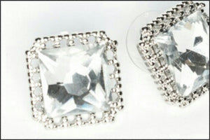 Large CZ Stud Earrings - Whitehot Jewellery - 2