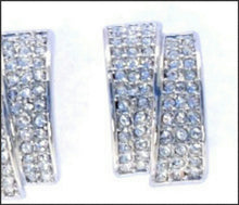 Load image into Gallery viewer, Pave Double Hoop Earrings - Whitehot Jewellery - 2