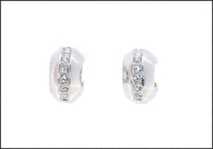 Small Crystal Hoop Earrings - Whitehot Jewellery - 1