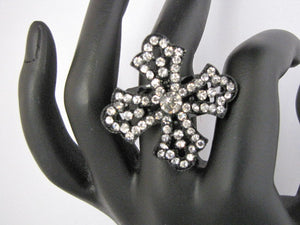 Diamante Cross Ring - Whitehot Jewellery - 3