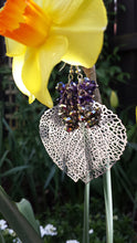 Load image into Gallery viewer, Silver Leaf &amp; Crystal Earrings - Whitehot Jewellery - 3