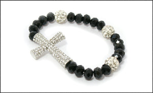 Crystal Cross Bracelet - Whitehot Jewellery - 1