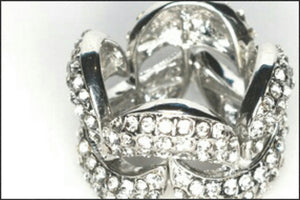 Crystal Wave Ring - Whitehot Jewellery - 2