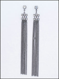 Diamante & Tassel Earrings - Whitehot Jewellery - 1