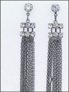 Diamante & Tassel Earrings - Whitehot Jewellery - 2