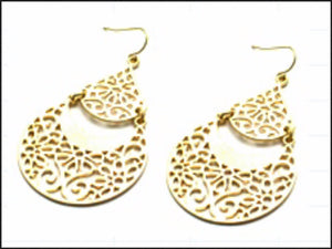 Gold Filigree Earrings - Whitehot Jewellery - 1