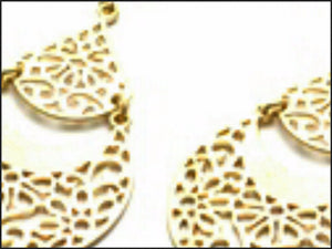 Gold Filigree Earrings - Whitehot Jewellery - 2