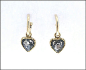 Gold Hoop & Heart Earrings - Whitehot Jewellery - 1