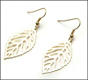 Gold Leaf Earrings - Whitehot Jewellery - 1
