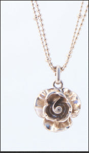 Gold Rose Necklace - Whitehot Jewellery - 2