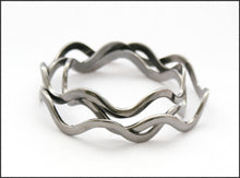 Load image into Gallery viewer, Gunmetal Wave Bangle - Whitehot Jewellery - 1