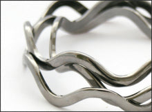 Load image into Gallery viewer, Gunmetal Wave Bangle - Whitehot Jewellery - 2