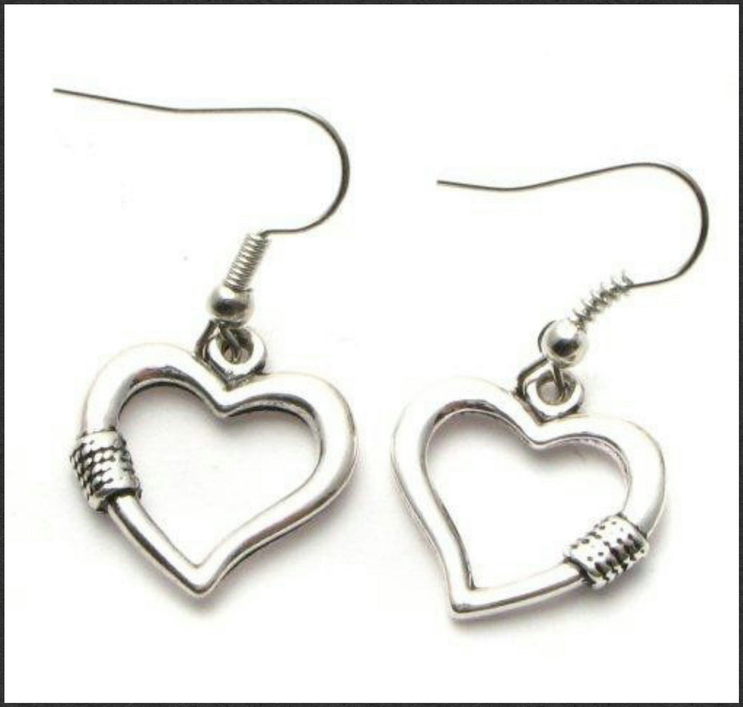 Love Heart Earrings - Whitehot Jewellery - 1