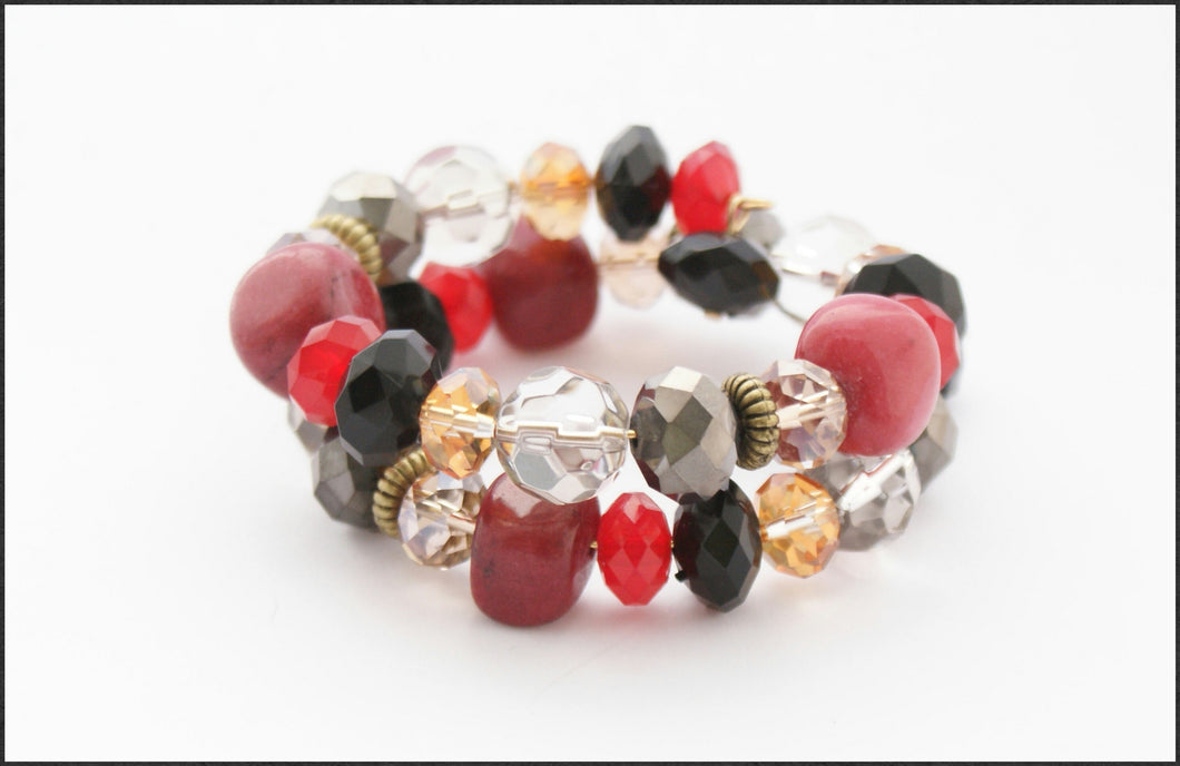 Multi Coloured Twist Bracelet - Whitehot Jewellery - 1
