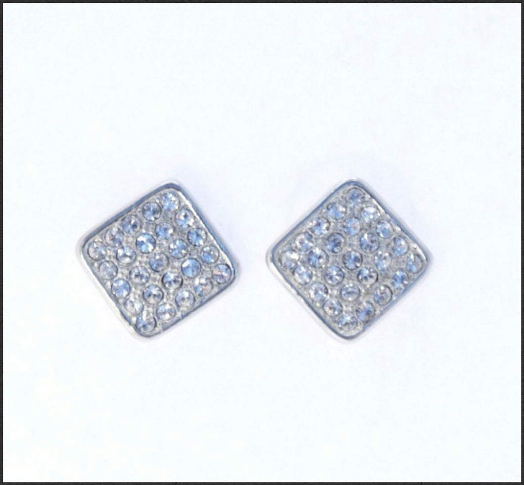 Pave Square Earrings - Whitehot Jewellery - 1