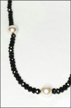 Load image into Gallery viewer, Pearl &amp; Black Crystal Necklace - Whitehot Jewellery - 2