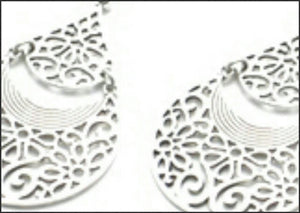 Silver Filigree Earrings - Whitehot Jewellery - 2