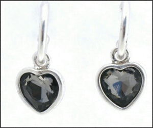 Silver Hoop & Heart Earrings - Whitehot Jewellery - 2