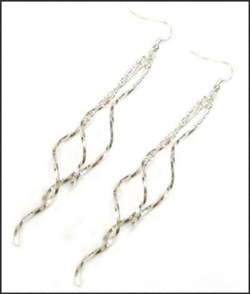 Silver Swirl Earrings - Whitehot Jewellery - 1