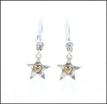 Load image into Gallery viewer, Tiny Star w CZ Earrings - Whitehot Jewellery - 1