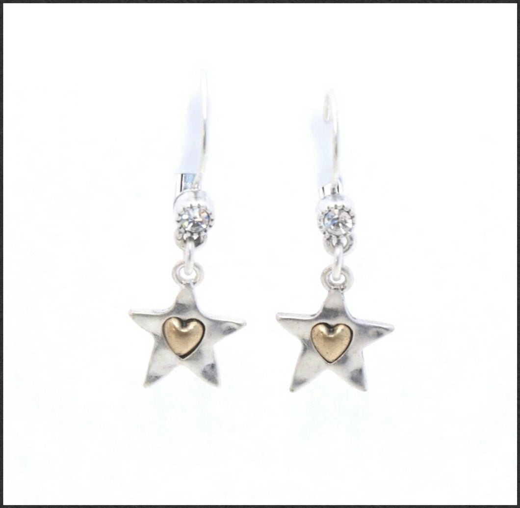 Tiny Star w CZ Earrings - Whitehot Jewellery - 1