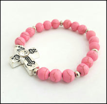 Load image into Gallery viewer, Antique Cross ( Candyfloss) Bracelet - Whitehot Jewellery - 1