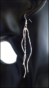 Silver Swirl Earrings - Whitehot Jewellery - 3