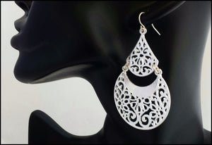 Silver Filigree Earrings - Whitehot Jewellery - 3